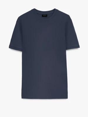 T SHIRT MORAND GRANATOWY Z BAWEŁNY Recman