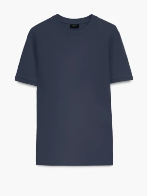 T SHIRT MORAND GRANATOWY Z BAWEŁNY Recman