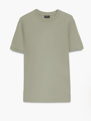 T SHIRT MORAND ZIELONY Z BAWEŁNY Recman