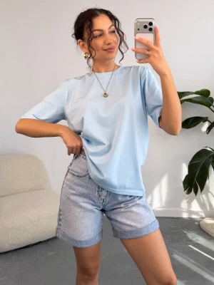 T-shirt Niebieski Casual ClothStore