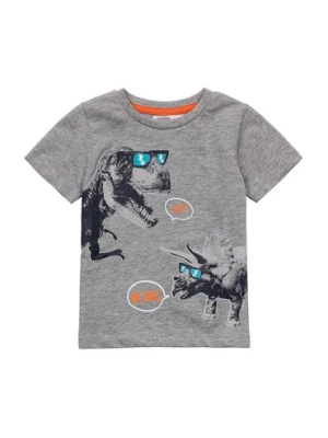 T-shirt niemowlęcy szary z dinozaurem Minoti