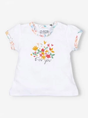 T-shirt niemowlęcy z bawełny organicznej dla dziewczynki NINI