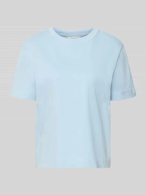 T-shirt o kroju boxy fit z czystej bawełny model 'ESSENTIAL' Selected Femme