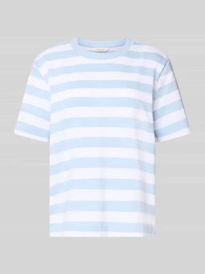 T-shirt o kroju boxy fit z czystej bawełny model 'ESSENTIAL' Selected Femme