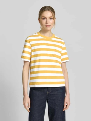 T-shirt o kroju boxy fit z czystej bawełny model 'ESSENTIAL' Selected Femme