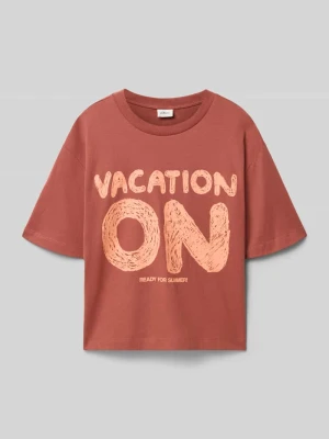 T-shirt o kroju boxy fit z czystej bawełny s.Oliver RED LABEL