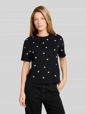 t-shirt o kroju boxy fit z czystej bawełny Tom Tailor Czarny