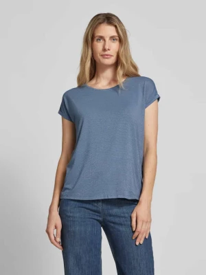T-shirt o kroju comfort fit z błyszczącą przędzą model ‘LAVA’ Vero Moda