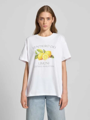 T-shirt o kroju comfort fit z czystej bawełny model ‘THEA’ Pieces