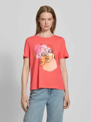 T-shirt o kroju comfort fit z mieszanki bawełny model ‘DIFACEY’ Vero Moda