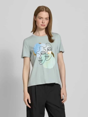 T-shirt o kroju comfort fit z mieszanki bawełny model ‘DIFACEY’ Vero Moda