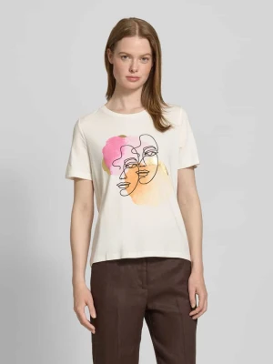 T-shirt o kroju comfort fit z mieszanki bawełny model ‘DIFACEY’ Vero Moda