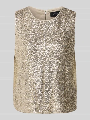 T-shirt o kroju comfort fit z mieszanki wiskozy bez rękawów s.Oliver BLACK LABEL