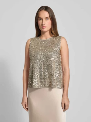 T-shirt o kroju comfort fit z mieszanki wiskozy bez rękawów s.Oliver BLACK LABEL