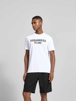 T-shirt o kroju cool fit z czystej bawełny Dsquared2 Biały