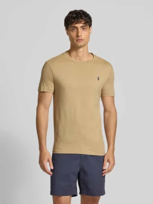 T-shirt o kroju custom slim fit z wyhaftowanym logo Polo Ralph Lauren
