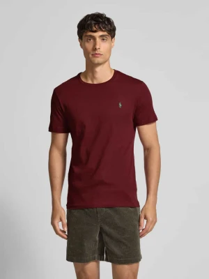 T-shirt o kroju custom slim fit z wyhaftowanym logo Polo Ralph Lauren