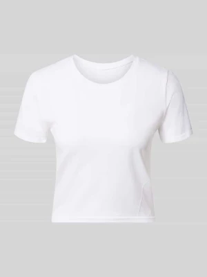 t-shirt o kroju krótki z okrągły dekolt model 'Feather' Fabletics Biały