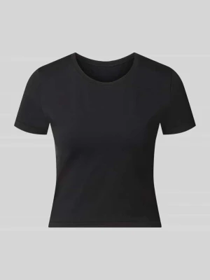 t-shirt o kroju krótki z okrągły dekolt model 'Feather' Fabletics Czarny