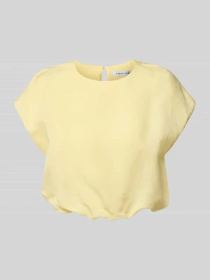 T-shirt o kroju krótkim z mieszanki lnu i wiskozy model 'Georgina' Forever New