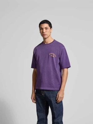 T-shirt o kroju loose fit z czystej bawełny Dsquared2 Fioletowy