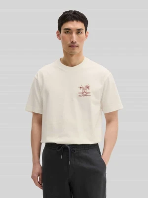 t-shirt o kroju loose fit z czystej bawełny Marc O'Polo