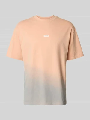 T-shirt o kroju loose fit z czystej bawełny model 'NALONO_F' Hugo Blue
