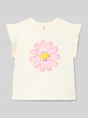 T-shirt o kroju loose fit z czystej bawełny model 'RUTH' Only