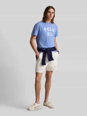 t-shirt o kroju loose fit z czystej bawełny Polo Ralph Lauren Jasnoniebieski