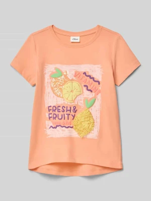t-shirt o kroju loose fit z czystej bawełny s.Oliver RED LABEL