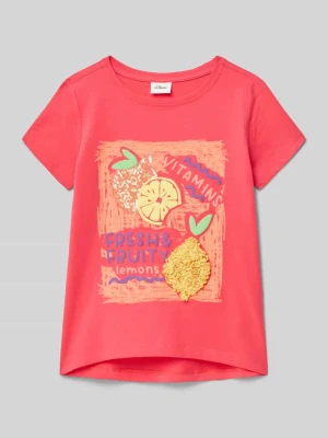 t-shirt o kroju loose fit z czystej bawełny s.Oliver RED LABEL