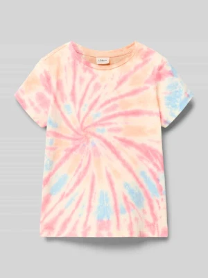 t-shirt o kroju loose fit z czystej bawełny s.Oliver Złamany biały