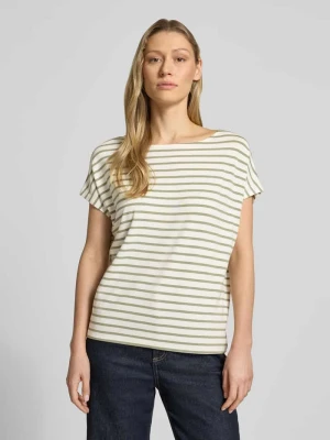 T-shirt o kroju loose fit z mieszanki wiskozy s.Oliver Écru