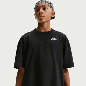 T-shirt o kroju oversize dla dużych dzieci Nike - Czerń