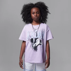 T-shirt o kroju oversize dla dużych dzieci Soar Jordan - Fiolet