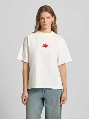 T-shirt o kroju oversize z przeszyciem z etykietą model 'MODRA' Pegador