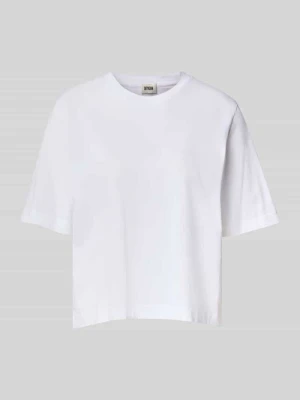 t-shirt o kroju oversized fit z czystej bawełny Drykorn Biały