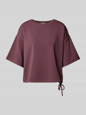 t-shirt o kroju oversized fit z elastycznej mieszanki materiałów Christian Berg Oberżynowy