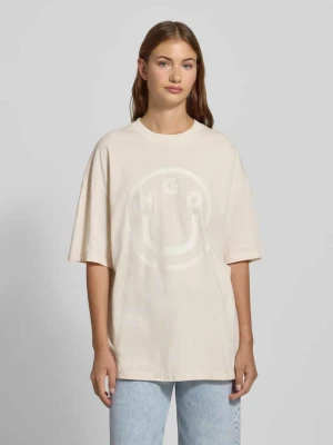 T-shirt o kroju oversized z czystej bawełny Hugo Blue