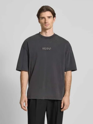 T-shirt o kroju oversized z czystej bawełny model ‘DELW’ HUGO