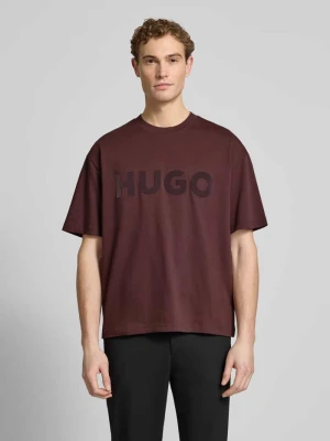 T-shirt o kroju oversized z czystej bawełny model ‘DINKEE’ HUGO