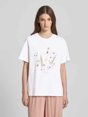 T-shirt o kroju oversized z czystej bawełny model ‘FLURA’ Pieces
