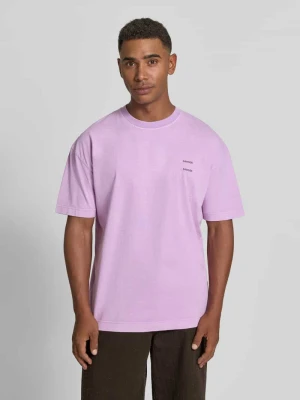 t-shirt o kroju oversized z czystej bawełny model 'Joel' Samsøe Samsøe Jasnośliwkowy
