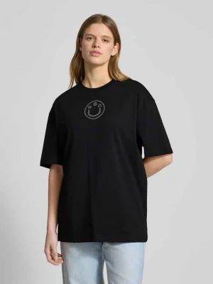 Oversize'owy T-shirt z czystej bawełny Model 'Oversized_Tee_b_9' Hugo Blue