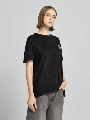T-shirt o kroju oversized z czystej bawełny model ‘RIE LIFE’ Only