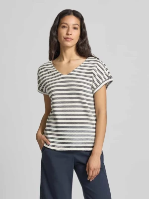 T-shirt o kroju oversized z dzianiny z mieszanki bawełny Tom Tailor