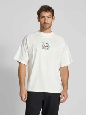 T-shirt o kroju oversized z nadrukiem z logo carlo colucci