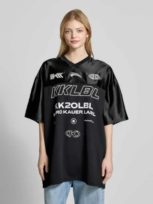 Zdjęcie produktu T-shirt o kroju oversized z nadrukiem z logo Karo Kauer