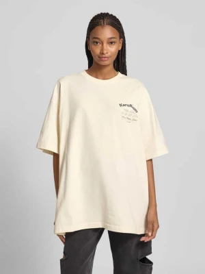 T-shirt o kroju oversized z nadrukiem z logo Karo Kauer