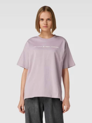 T-shirt o kroju oversized z nadrukiem z logo Knowledge Cotton Apparel